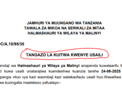 Kuitwa Kwenye Usaili Halmashauri Ya Wilaya Ya Malinyi Juni, 2025 Kuitwa Kwenye Usaili Halmashauri Ya Wilaya Ya Malinyi Juni, 2025