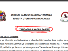 Nafasi Za Kazi Tume ya Utumishi wa Mahakama June, 2025 Nafasi Za Kazi Tume ya Utumishi wa Mahakama June, 2025