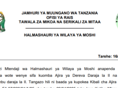 Nafasi Za Kazi Halmashauri Ya Wilaya Ya Moshi Juni, 2025 Nafasi Za Kazi Halmashauri Ya Wilaya Ya Moshi Juni, 2025